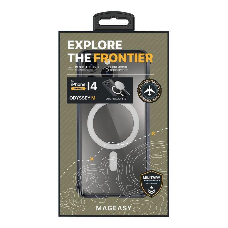 MAGEASY - Mageasy ODYSSEY M Rugged Utility Protective MagSafe Case For iPhone 14 Pro Max - Metal Black