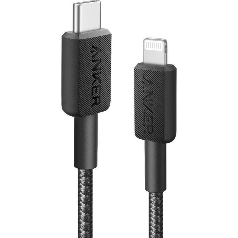 Anker 322 USB-C to Lightning Cable (Braided) 3ft - Black, , large image number 0