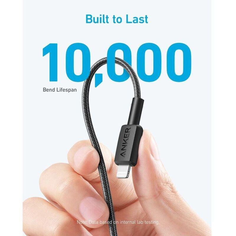 Anker 322 USB-C to Lightning Cable (Braided) 3ft - Black, , large image number 2