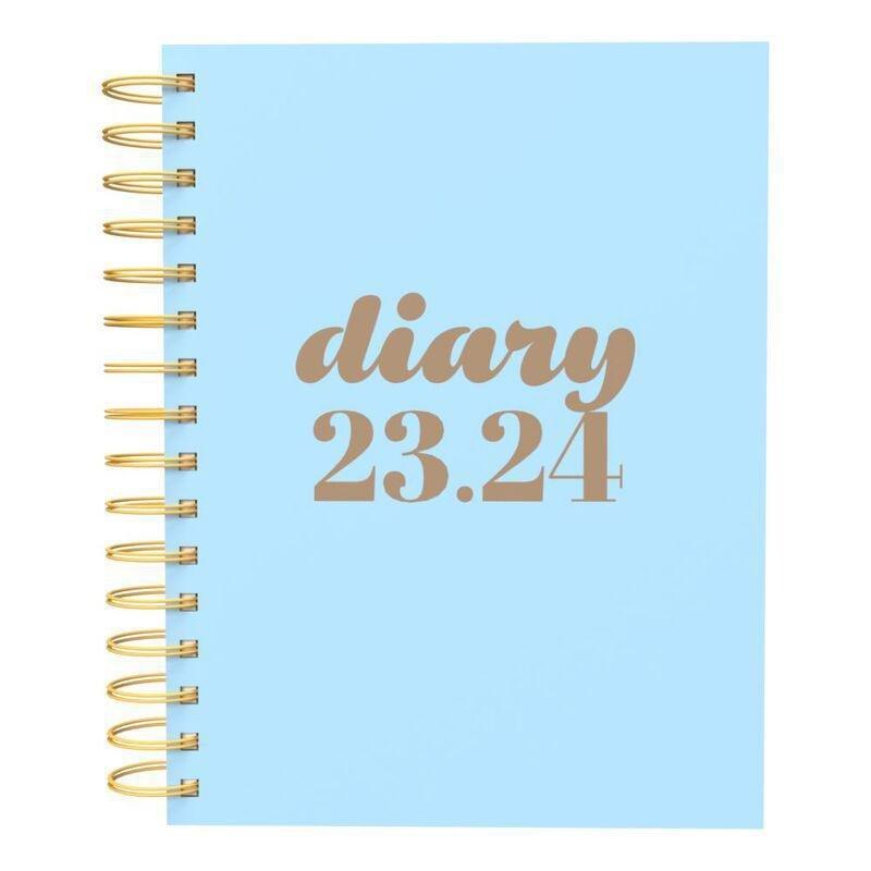 Collins Mid-Year 2023-2024 Scandi A5 Day-To-Page Paper / Wiro Light Blue, , large image number 1