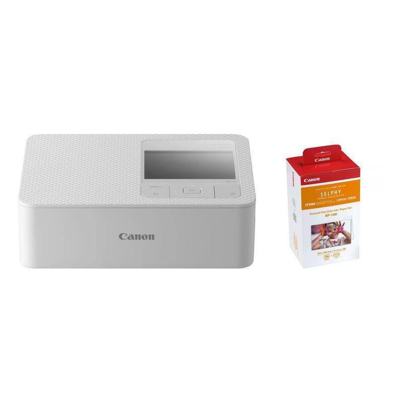Canon SELPHY CP1500 Colour Portable Photo Printer - White + Canon RP-108 Colour Ink + 100 x 148 mm Paper Set - 108 Sheets (Bundle), , large image number 0