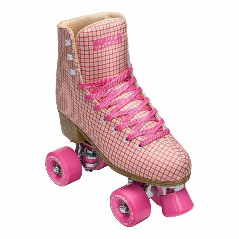 Impala Pink Tartan Quad Skates (Size 8 US), , large image number 0