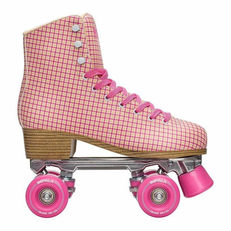 Impala Pink Tartan Quad Skates (Size 8 US), , large image number 5