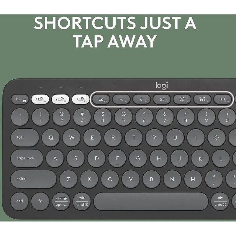 Logitech Pebble Keys 2 K380s Bluetooth keyboard - US - Tonal Graphite, , large image number 3