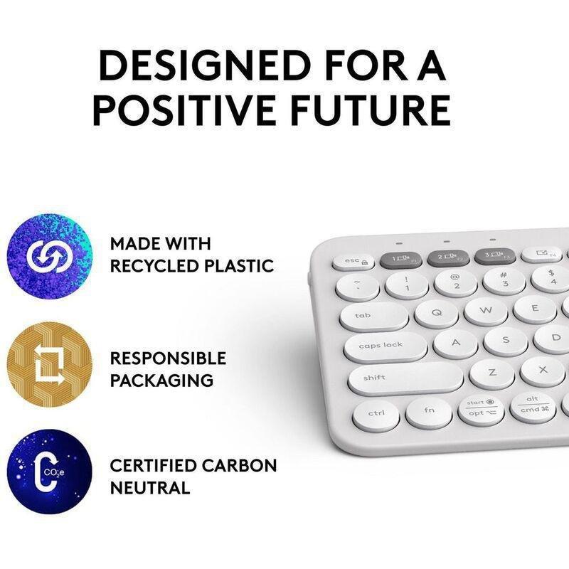 Logitech Pebble Keys 2 K380s Bluetooth keyboard - US - Tonal White, , large image number 1