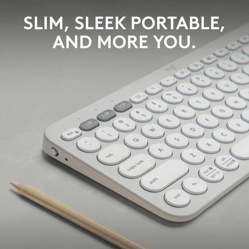 Logitech Pebble Keys 2 K380s Bluetooth keyboard - US - Tonal White, , large image number 2