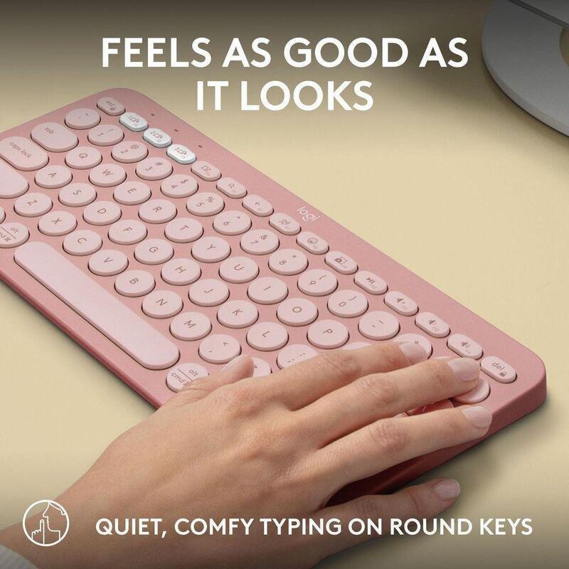 Logitech Pebble Keys 2 K380s Bluetooth keyboard - US - Tonal Rose, , large image number 5
