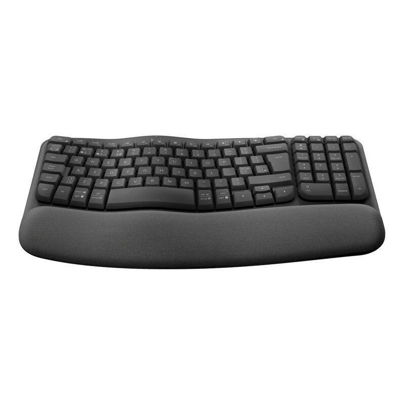 Logitech Ergo Series Wave Keys Wireless Ergonomic Keyboard - Arabic - Black, , large image number 1