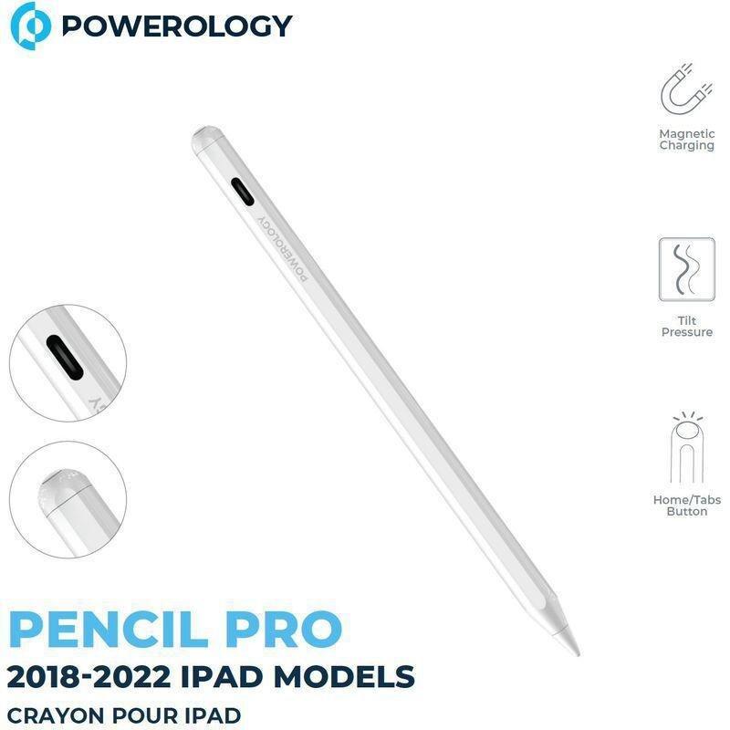 Powerology Pencil Pro for iPad with Palm Rejection - White, , large image number 3