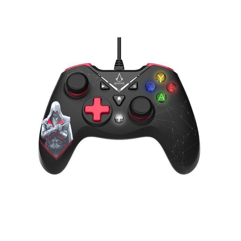 Freaks And Geeks Assassin’s Creed – USB Wired Controller For Pc/Xbox One/Series X/S With 3M Cable – Black And Red, , large image number 0