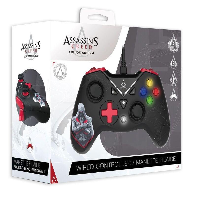 Freaks And Geeks Assassin’s Creed – USB Wired Controller For Pc/Xbox One/Series X/S With 3M Cable – Black And Red, , large image number 4