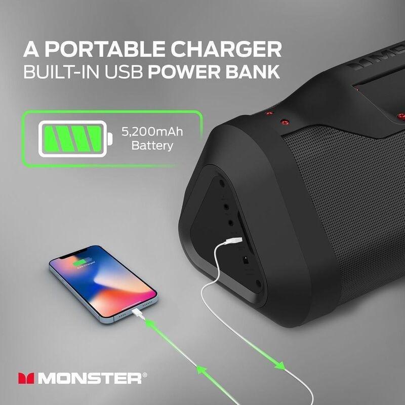MONSTER Blaster 3.0 Wireless Boombox Speaker - Black, , large image number 6