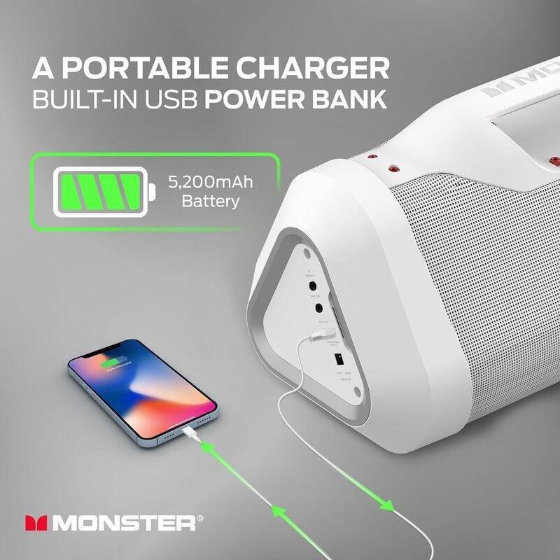 MONSTER Blaster 3.0 Wireless Boombox Speaker - White, , large image number 4