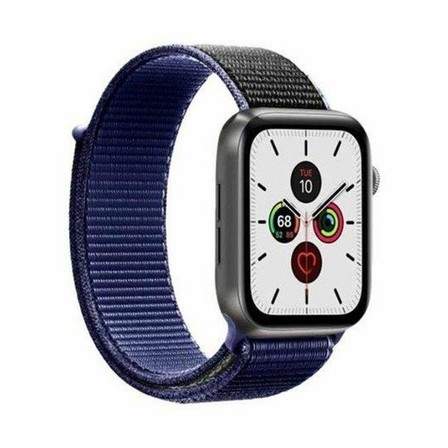 PURO - Puro Nylon Wristband for Apple Watch 42-44mm Space Blue (Compatible with Apple Watch 42/44/45mm)