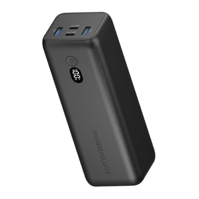 Powerology 100W PD Onyx 30000mAh Dual USB-C Power Bank Rapid Four-Device Charging, , large image number 0