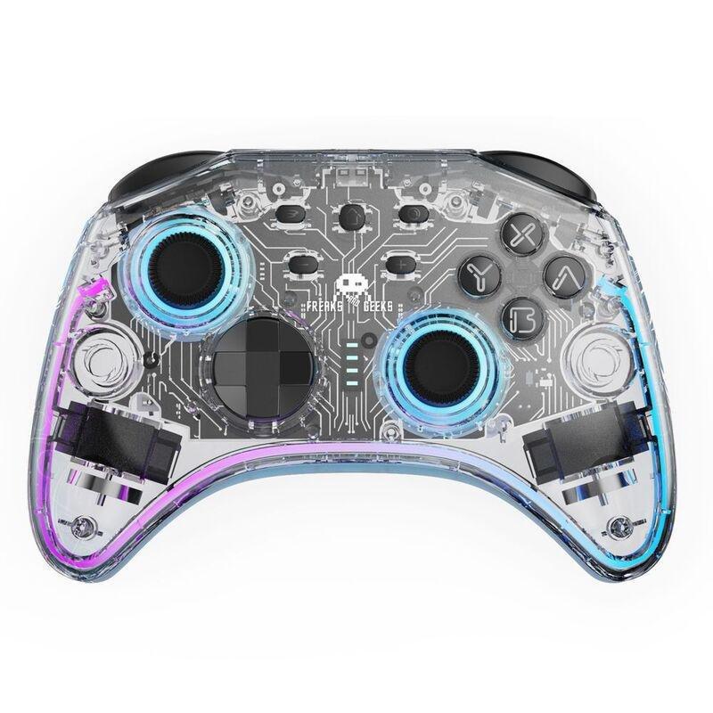 Freaks And Geeks Wireless Controller For Switch/PC with 1M Cable - Transparent With LED, , medium