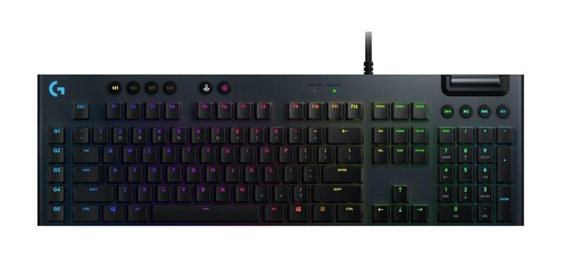 Logitech G G815 LIGHTSYNC RGB Mechanical Gaming Keyboard with Low Profile GL Clicky Key Switch/5 Programmable G-key/USB Passthrough/Dedicated Media..., , large image number 0
