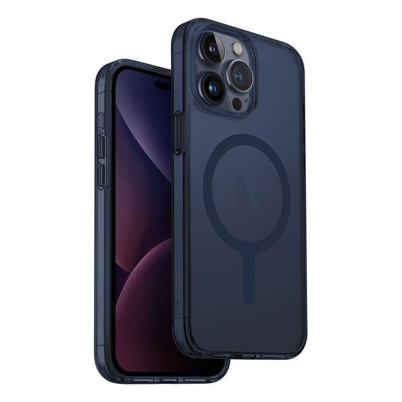 UNIQ Hybrid iPhone 15 Pro Max Case - MagClick Charging Lifepro Xtreme - Smoke Blue, , medium