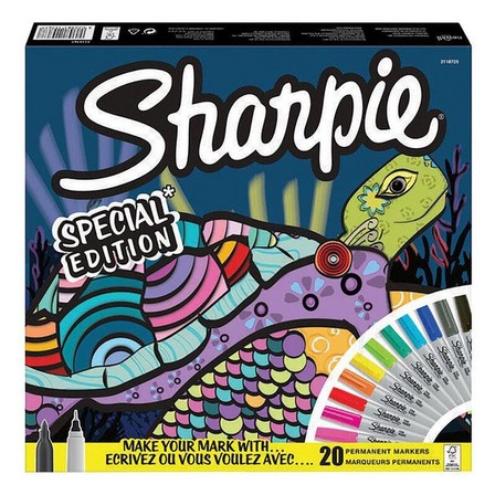 SHARPIE - Sharpie Permanent Markers - Turtle (Pack of 20) (Assorted Colors)