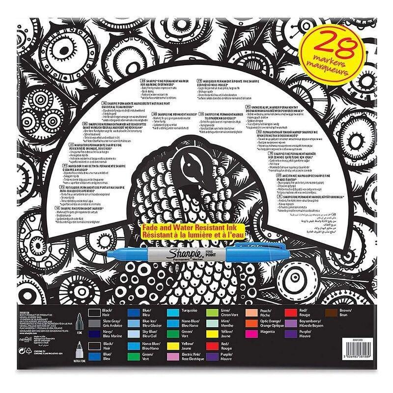 Sharpie Permanent Markers - Peacock (Pack of 28) (Assorted Colors), , large image number 0