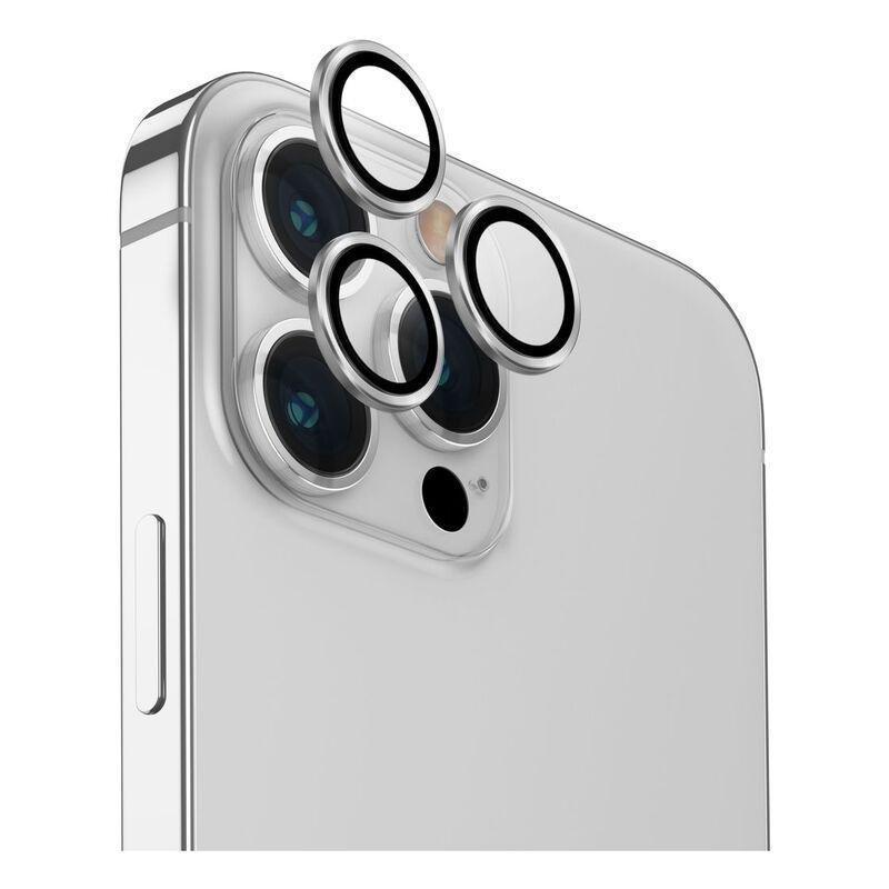 UNIQ Optix iPhone 15 Pro Aluminium Camera Lens Protector - Sterling, , medium