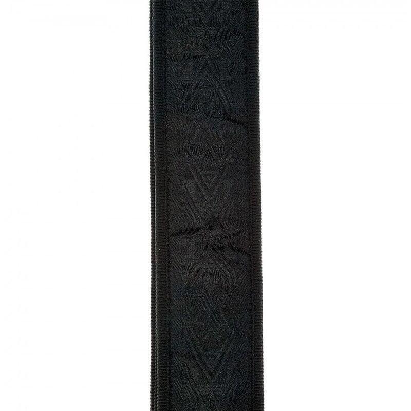 D'Addario 50B01 Nylon Woven Guitar Strap - Black Satin, , large image number 1