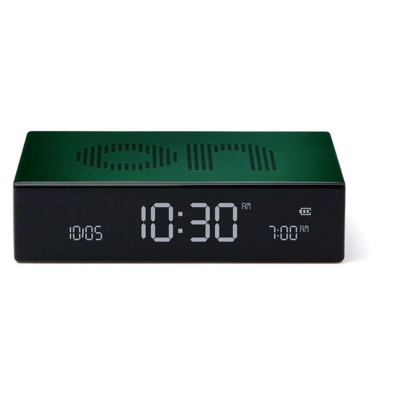 Lexon Flip Premium Reversible Lcd Alarm Clock-Dark Green, , large image number 0