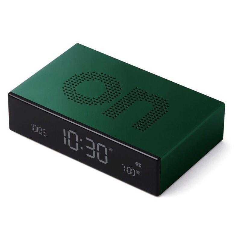 Lexon Flip Premium Reversible Lcd Alarm Clock-Dark Green, , large image number 1