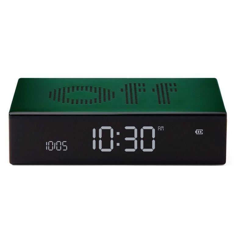 Lexon Flip Premium Reversible Lcd Alarm Clock-Dark Green, , large image number 2