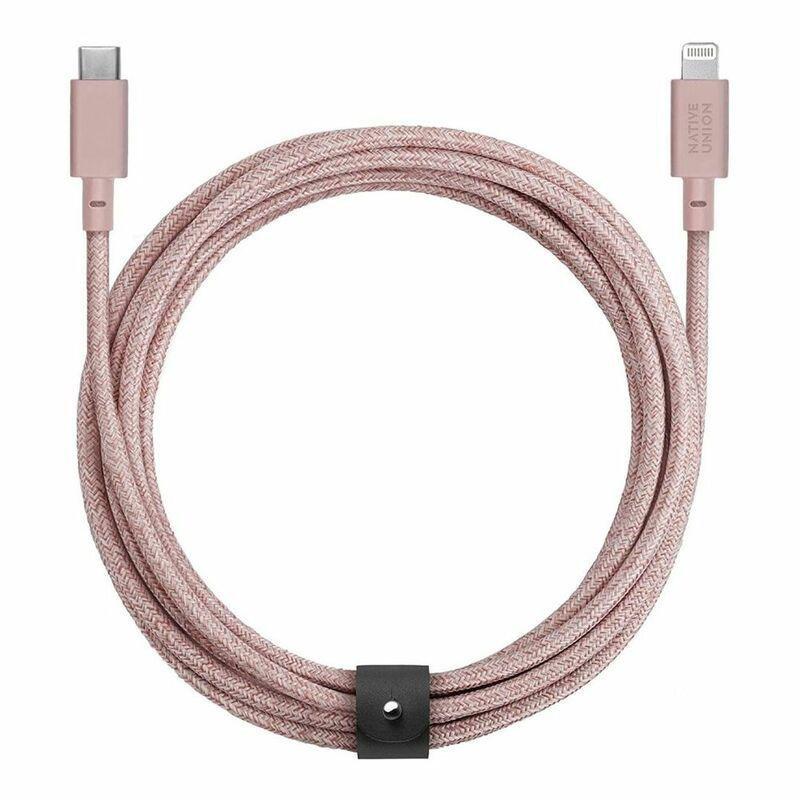 Native Union Belt USB-C to Lightning Charging Cable 3M Rose, , large image number 0
