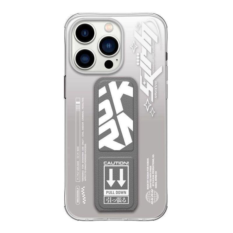 SkinArma iPhone 15 Pro Case - Cosmo Grip-Stand - Grey, , large image number 0