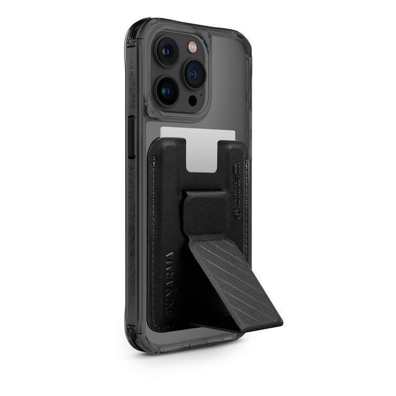 SkinArma iPhone 15 Pro Case - Saido Mag-Charge + Kado Magnetic Cardholder - Black (Bundle), , medium