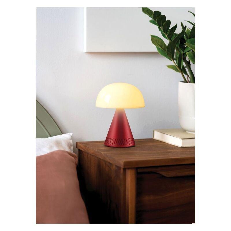 Lexon Mina L Audio Portable Led Lamp W/ 360 Degree Built-In Bt Speaker-Dark Red, , large image number 2