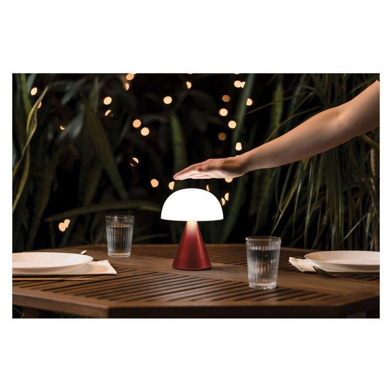 Lexon Mina L Audio Portable Led Lamp W/ 360 Degree Built-In Bt Speaker-Dark Red, , large image number 3
