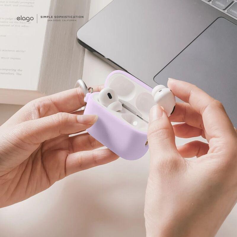 Elago Silicone Hang Case for AirPods Pro 2 - Lavender, , large image number 1