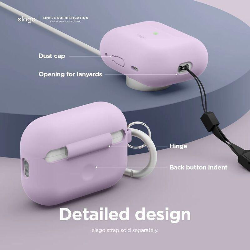 Elago Silicone Hang Case for AirPods Pro 2 - Lavender, , large image number 3