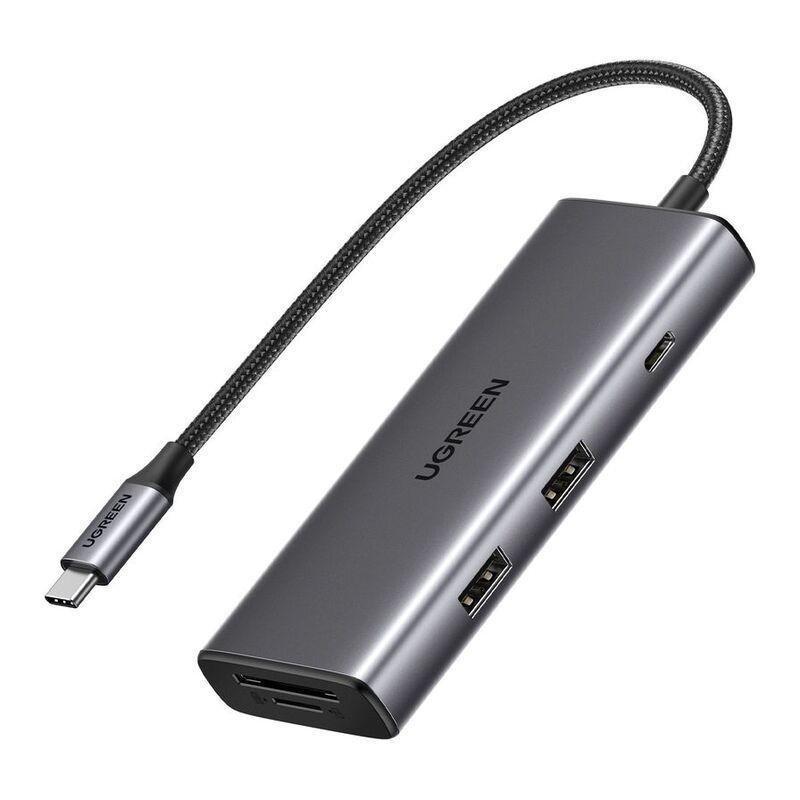UGREEN 7-in-1 USB-C HUB 2xUSB-A 3.2/USB-C 100W PD/USB-C 3.2/SD/TF/4K HDMI - Space Grey, , medium