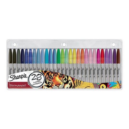 SHARPIE - Sharpie Permanent Marker Fine (Pack of 28) (Assorted Colors)