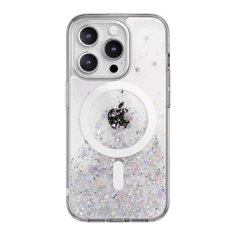 Switcheasy Starfield MagSafe Sparkling Glitter Resin Case For iPhone 15 Pro - Transparent, , large image number 0