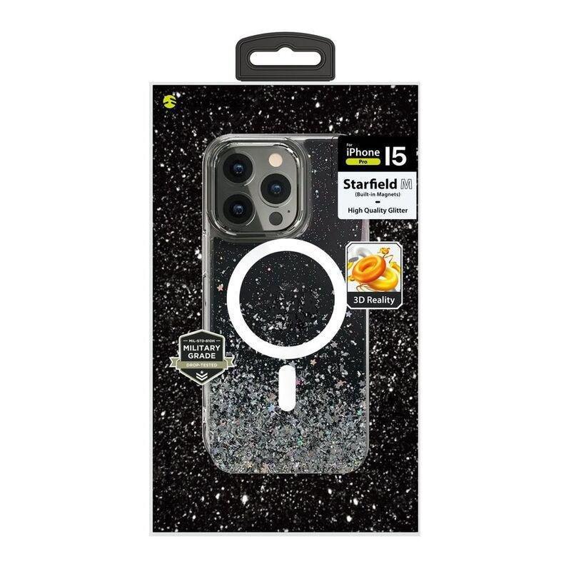 Switcheasy Starfield MagSafe Sparkling Glitter Resin Case For iPhone 15 Pro - Transparent, , large image number 1