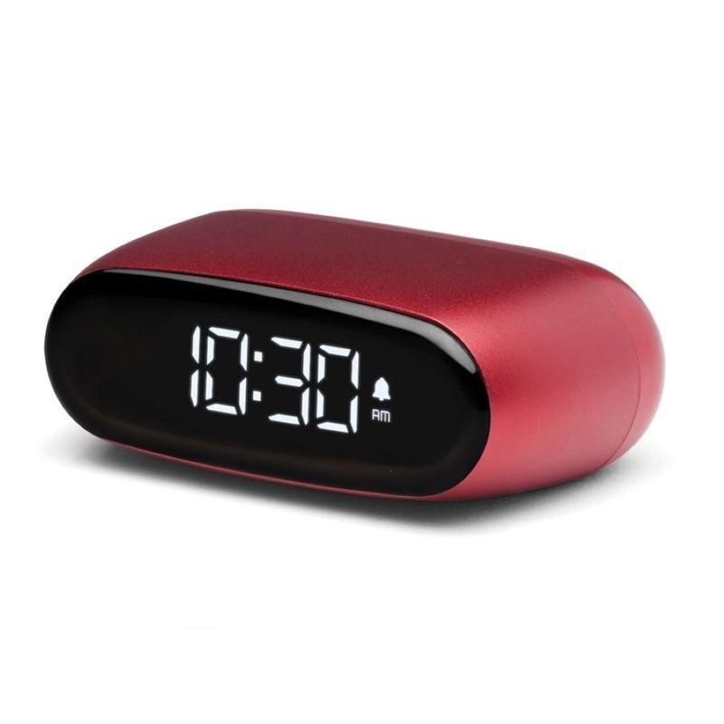Lexon Minut Mini Alarm Clock-Dark Red, , large image number 1