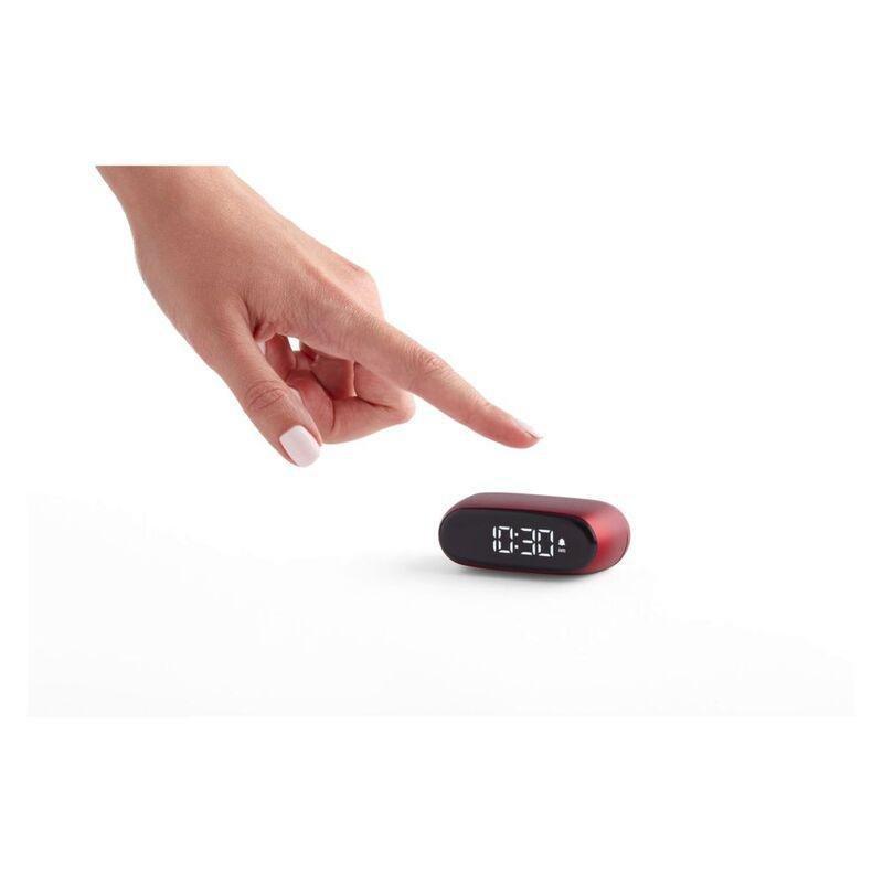 Lexon Minut Mini Alarm Clock-Dark Red, , large image number 4