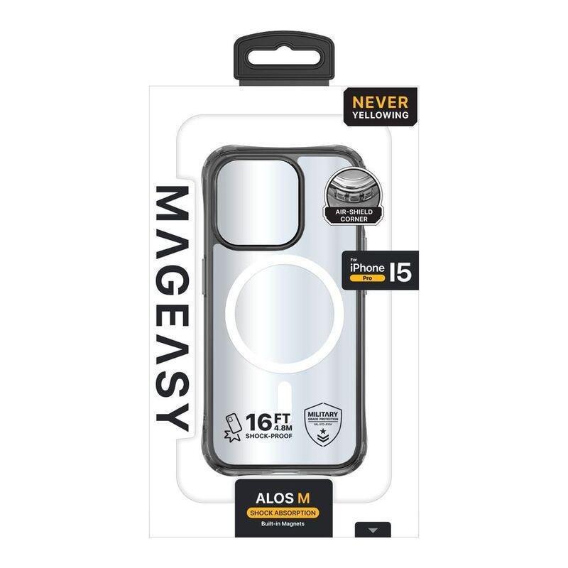 Mageasy Alos MagSafe Never-Yellowing Contoured Bumper Case For iPhone 15 Pro, , large image number 1