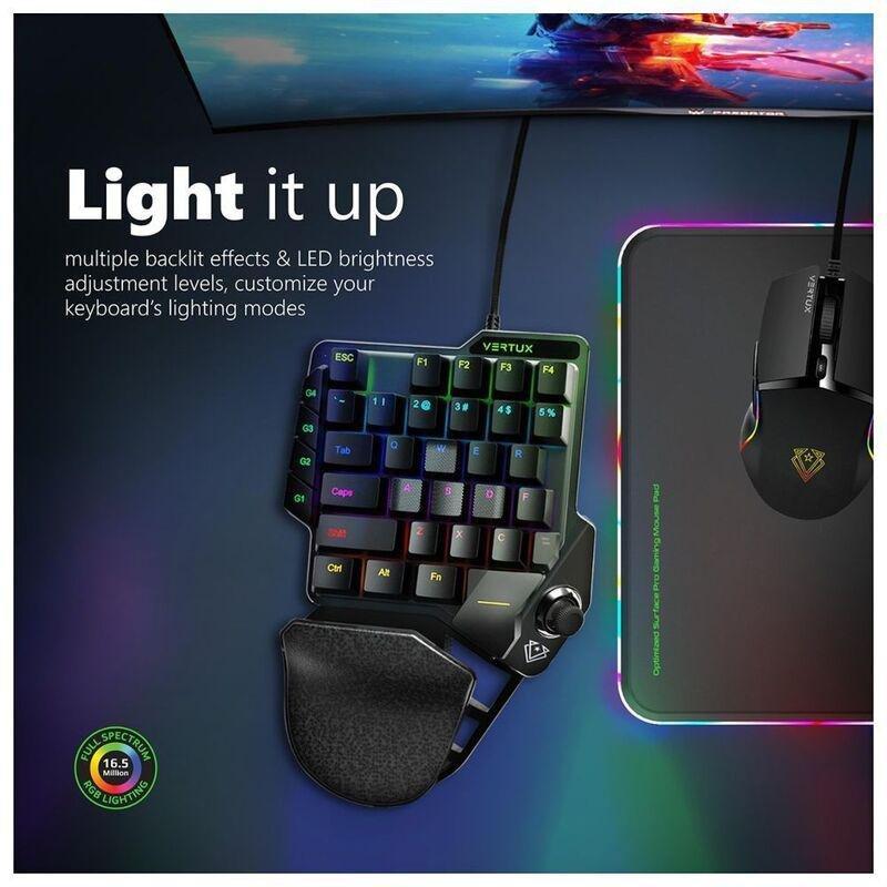 Vertux Combat Quickstrike One-Handed Gaming Keypad with Joystick, , large image number 1