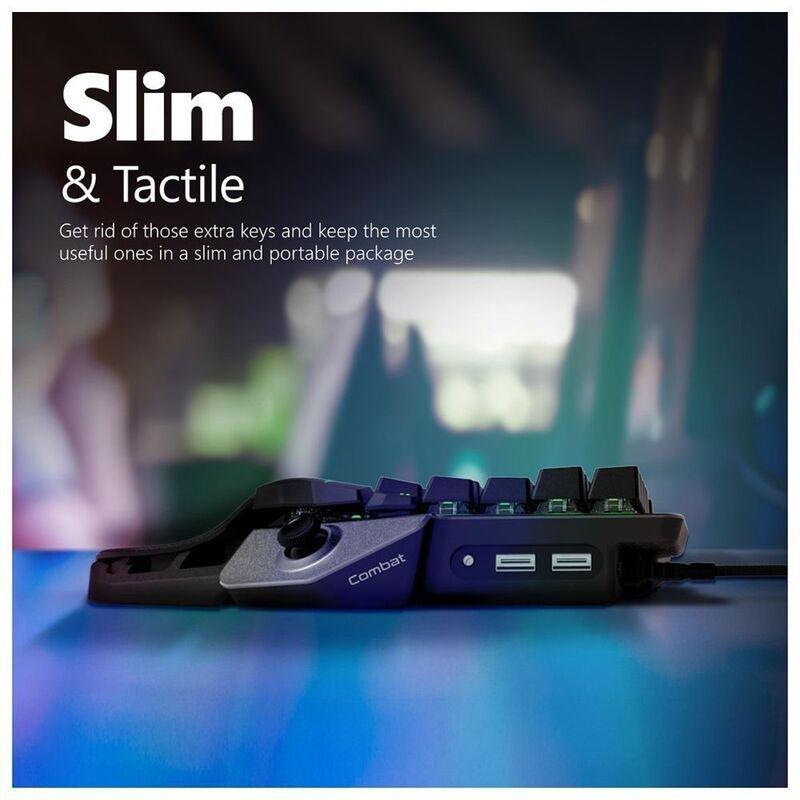 Vertux Combat Quickstrike One-Handed Gaming Keypad with Joystick, , large image number 2