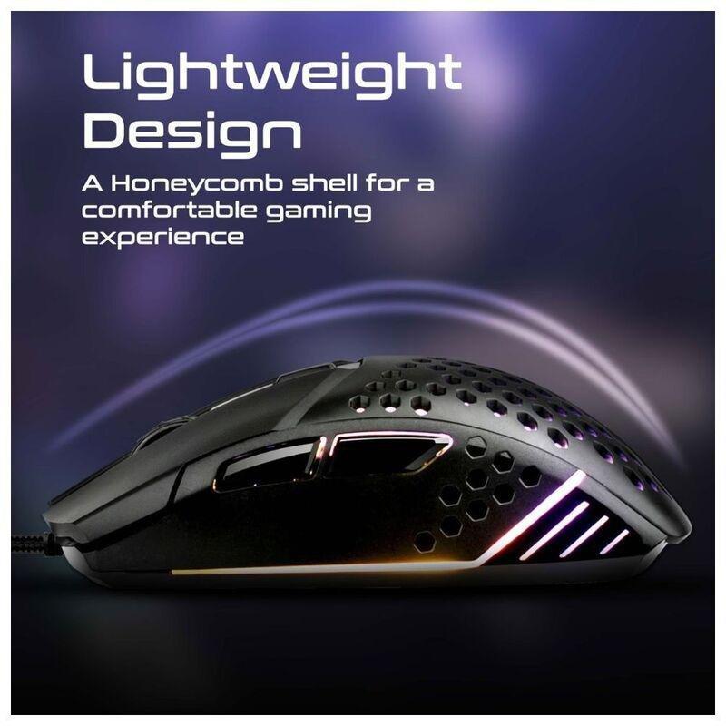 Vertux Katana 6 Buttons Hex-Shell Wired RGB Gaming Mouse, , large image number 1