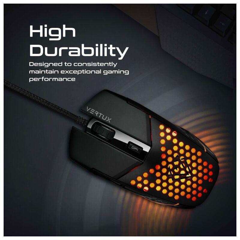 Vertux Katana 6 Buttons Hex-Shell Wired RGB Gaming Mouse, , large image number 3