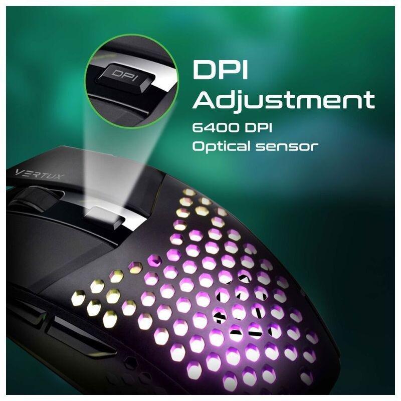 Vertux Katana 6 Buttons Hex-Shell Wired RGB Gaming Mouse, , large image number 4