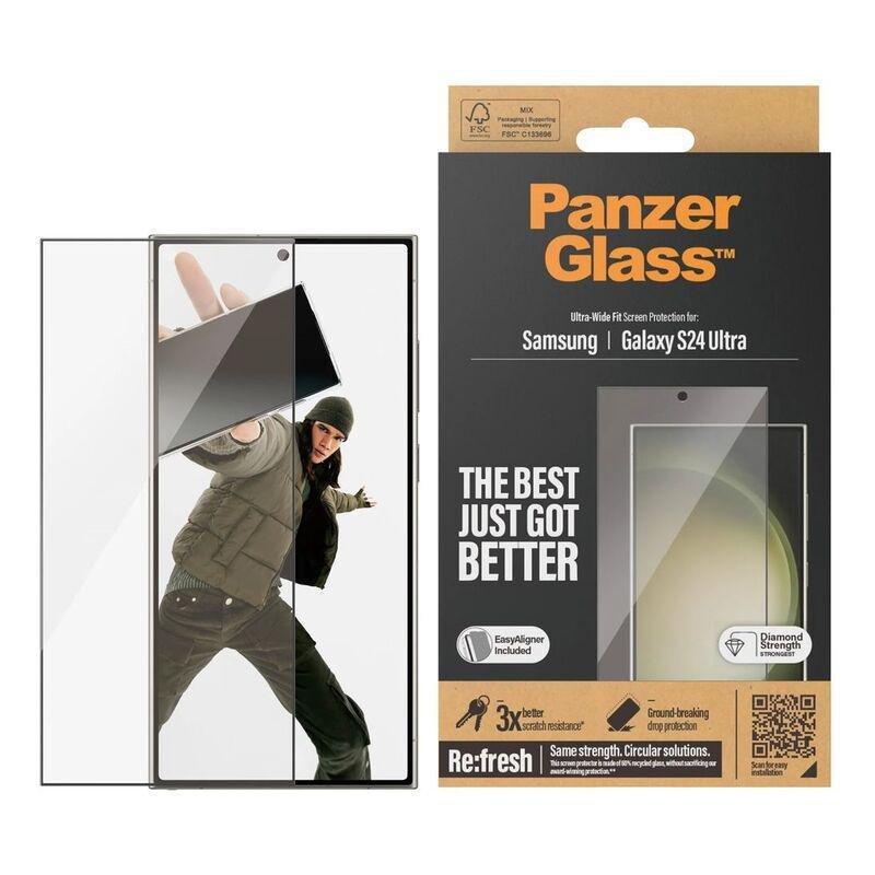 Panzer Glass Samsung Galaxy S24 Ultra - Ultra-Wide Fit Screen Protector - Clear, , large image number 1