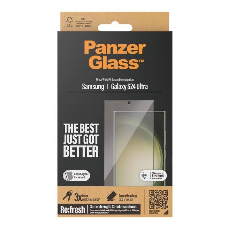 Panzer Glass Samsung Galaxy S24 Ultra - Ultra-Wide Fit Screen Protector - Clear, , large image number 2